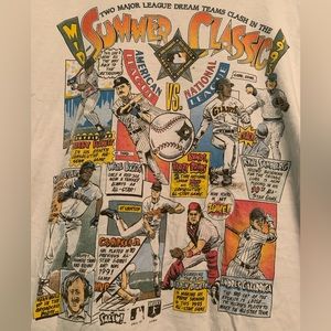 1993 MLB ALL STAR GAME COMIC CARICATURE SHIRT